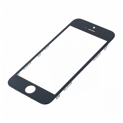 Стекло модуля + рамка для Apple iPhone 5, черный, AA стекло модуля для apple iphone 6 белый aa