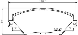 Дисковые тормозные колодки передние NISSHINBO NP1058 для Toyota, Scion (4 шт.)