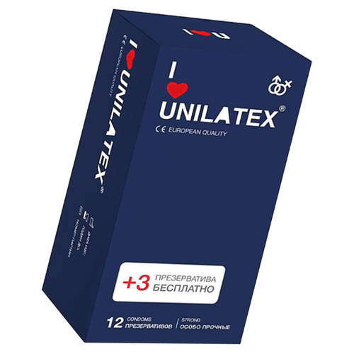 Презервативы UNILATEX EXTRA STRONG гладкие №12