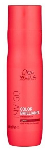 Wella Professionals / Шампунь для защиты цвета окрашенных жестких волос INVIGO COLOR BRILLIANCE, 250 мл