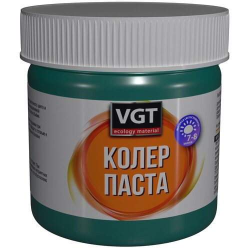 Колеровочная паста VGT высококонцентрированная, ярко-зеленый, 0.1 кг колеровочная паста vgt высококонцентрированная светло коричневый 0 15 кг