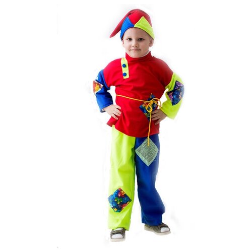 Карнавальный костюм скоморох, арт. 2219, рост: 116-134 см, возраст: 5-8 лет карнавальный костюм паж детский арт 2152 рост 116 134 см возраст 5 8 лет