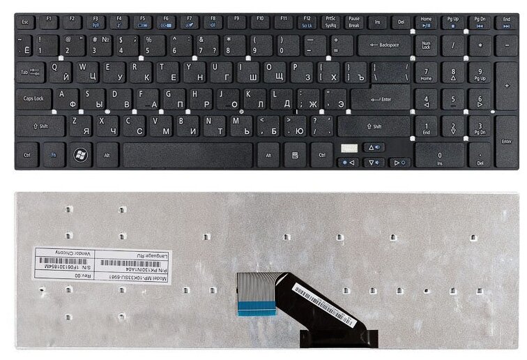 Клавиатура для ноутбука Acer Aspire E1-510 черная