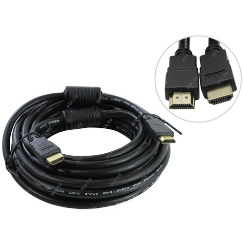 Кабель 5bites HDMI-HDMI (APC-014), 7.5 м, черный кабель hdmi 10м 5bites apc 014 100m