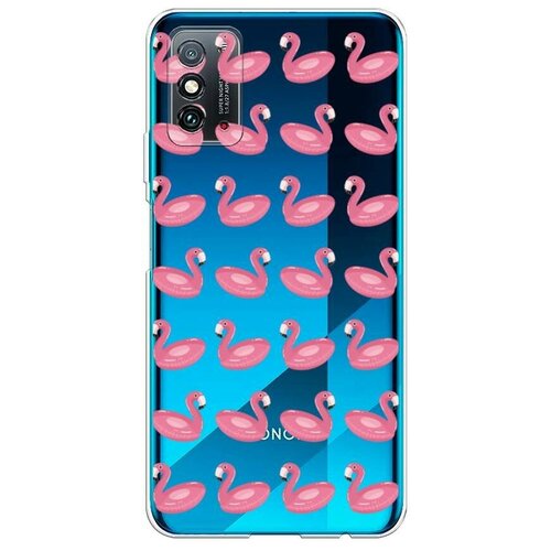 фото Силиконовый чехол "надувные фламинго" на honor x10 max / хонор x10 макс case place