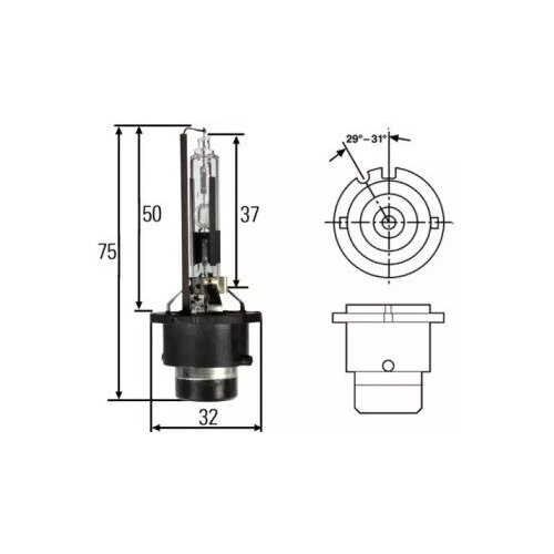 Лампа d2r 85v 35w p32d-3 hid, hella, 8gs 007 001-151