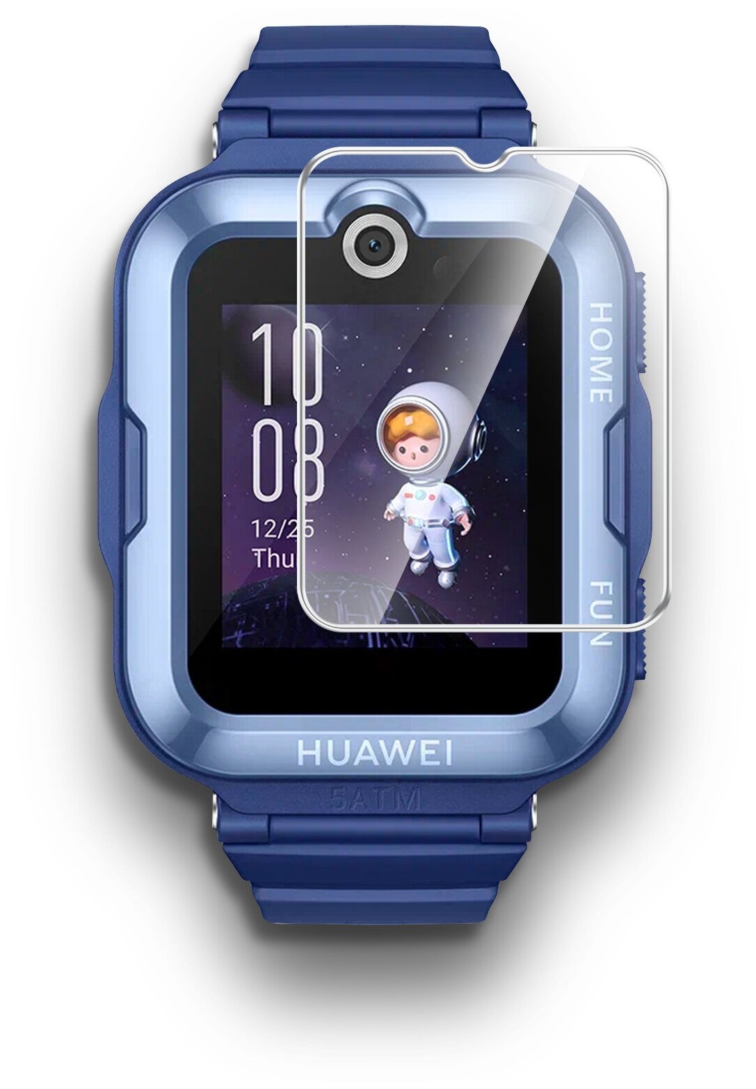 Гидрогелевая защитная пленка на Huawei Watch Kids 4 Pro (Хуавей вотч Кидс 4 Про)на часы прозрачная силиконовая клеевая основа полноклеевая 2 шт Brozo