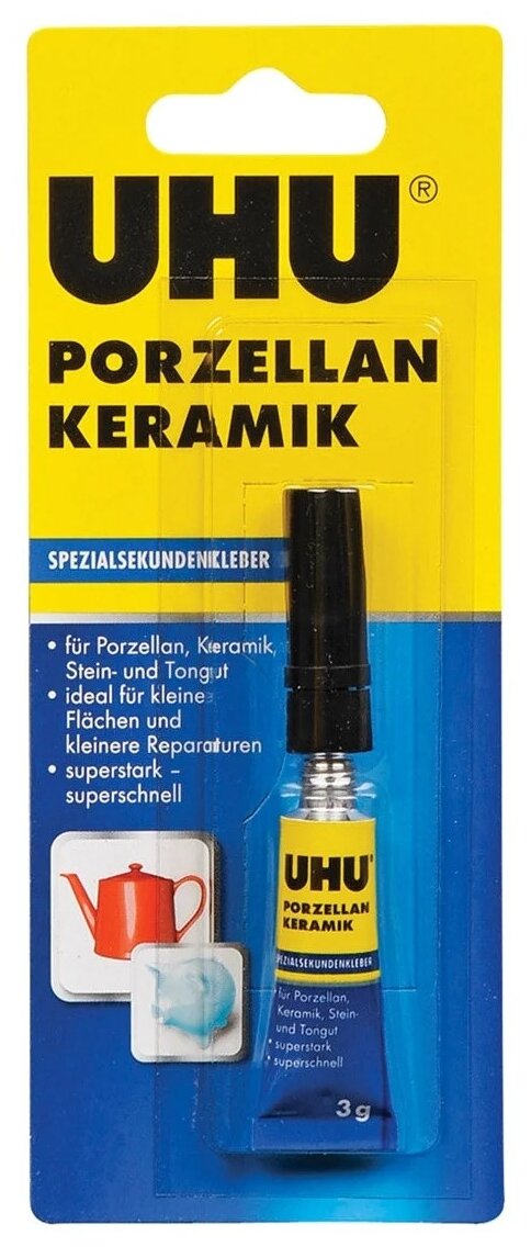 Клей цианоакрилатный UHU Porzellan Keramik 47695