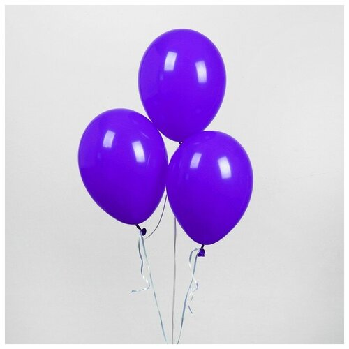 фото Шар латексный 12", пастель, набор 5 шт., цвет фиолетовый globos festival