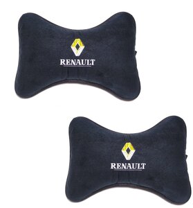 Фото 37780 Комплект подушек на подголовник из алькантары с логотипом RENAULT, 2шт