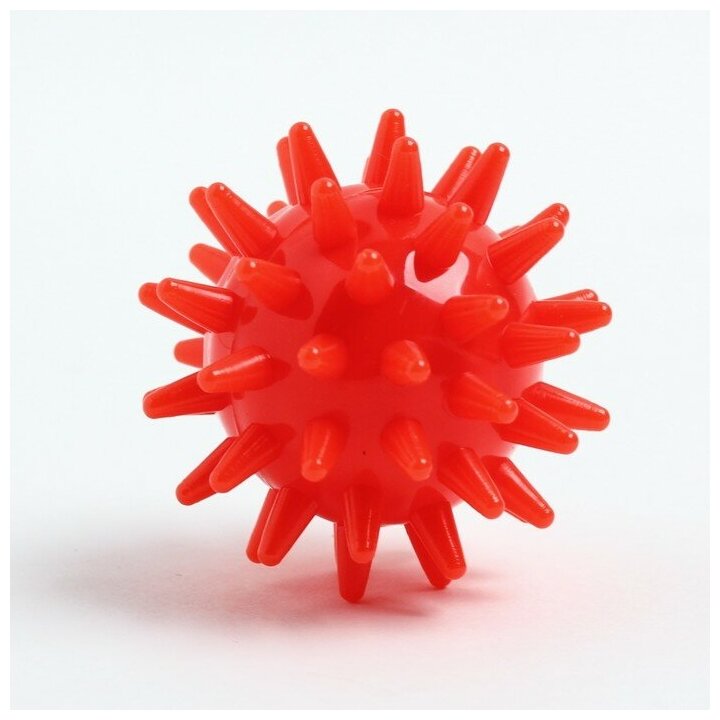 Мяч массажный d = 5 см., цвет красный - фотография № 1