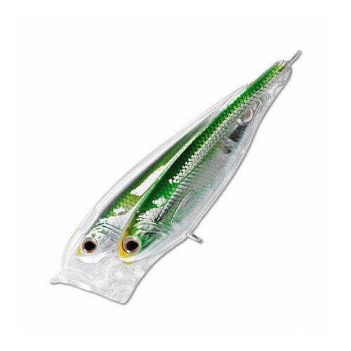 Livetarget Воблер LIVETARGET GLASS MINNOW BAITBALL POPPER ( Длина (мм) 65; Вес (гр.) 7 / Silver/Green)
