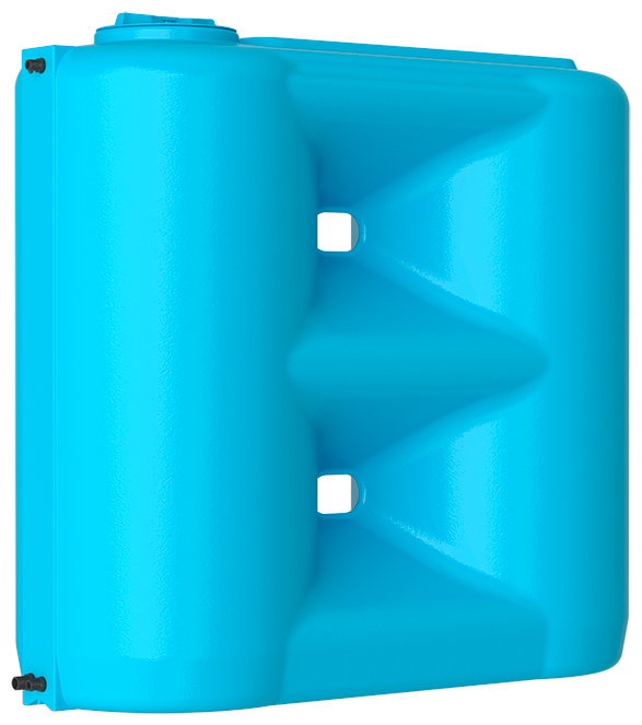Бак пластиковый Combi W-1500 BW с поплавком (сине-белый) 0-16-2556 - фотография № 5