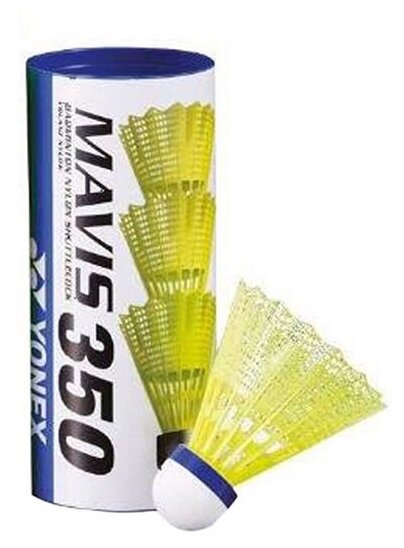 Воланы для бадминтона Yonex Mavis 350 x3 Yellow, Средний