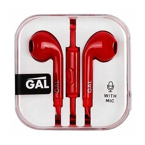 Наушники с микрофоном GAL HM-060RD красный 46700₽