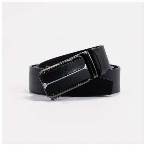 фото Ремень муж 06-01-03-03, 3,5*0,3*120 см, автомат, пряжка т-металл, черный inhome