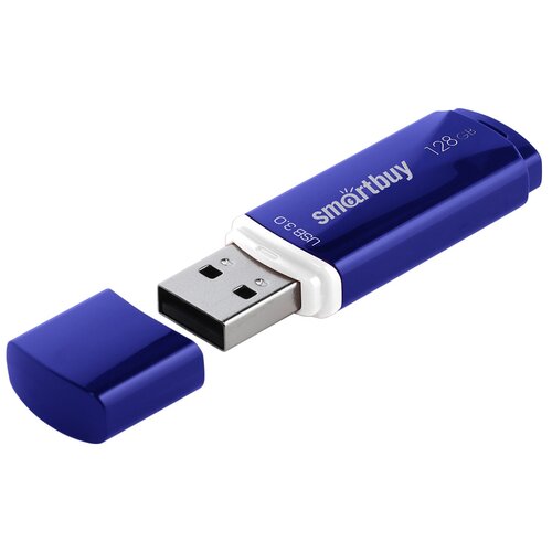 Флешка SmartBuy Crown USB 3.0 128 ГБ, 1 шт., синий внешний ssd smartbuy n1 drive 128gb usb 3 1 silver