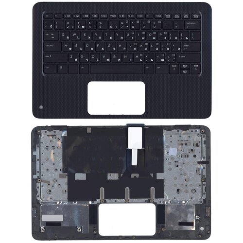 Клавиатура (топ-панель) для ноутбука HP Probook X360 11 G1 EE, G2 EE черная с черным топкейсом черный ниппель 11 4 ee