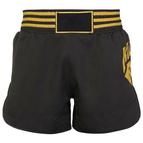 фото Шорты для кикбоксинга kick boxing short micro diamond черно-золотые (размер xl) adidas