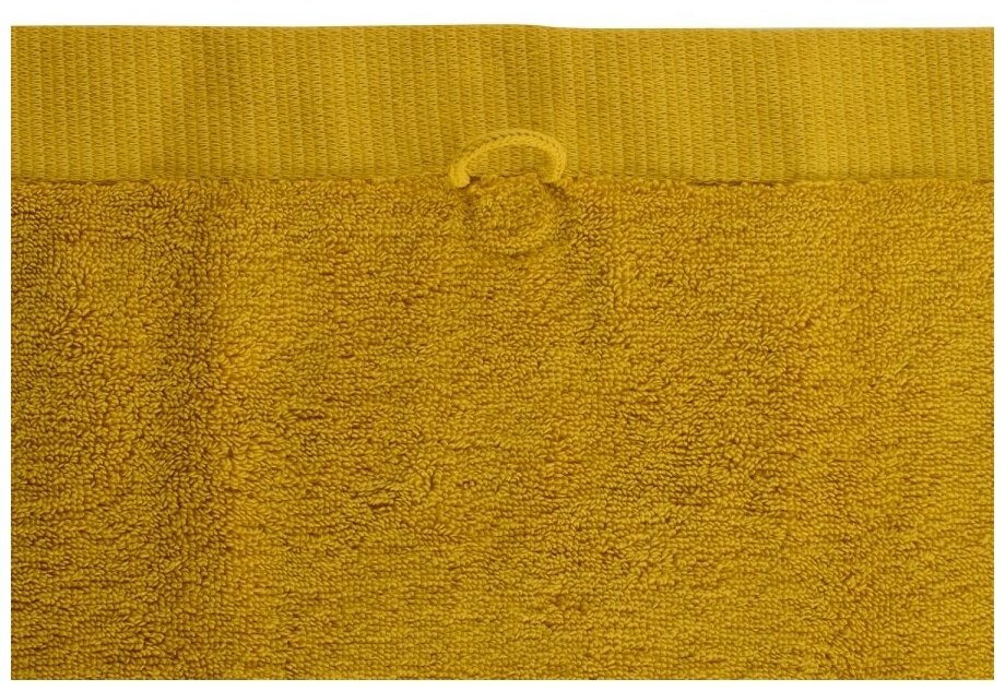 Полотенце банное горчичного цвета из коллекции Essential, 90х150 см - фотография № 4