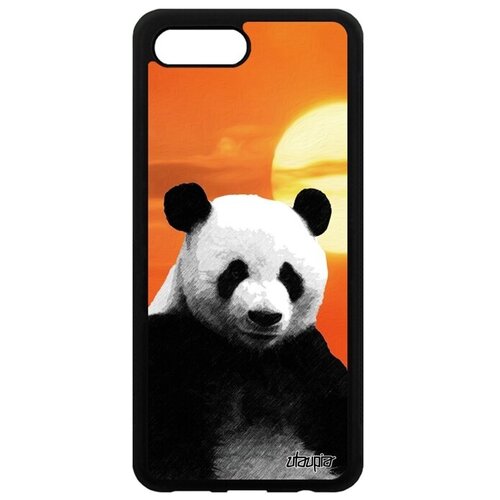фото Необычный чехол на смартфон // honor 10 // "большая панда" медведь тибет, utaupia, оранжевый