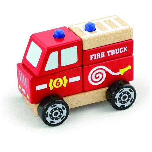 Игрушка деревянная VIGA Сборная пожарная машина