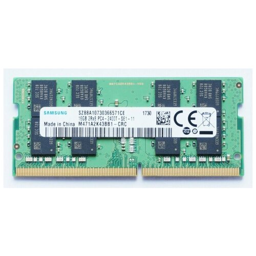 Оперативная память DDR4 16Gb 2400 Mhz Samsung M471A2K43BB1-CRC So-Dimm PC4-19200 оперативная память samsung ddr4 2400 мгц dimm m371a2k43cb1 crc