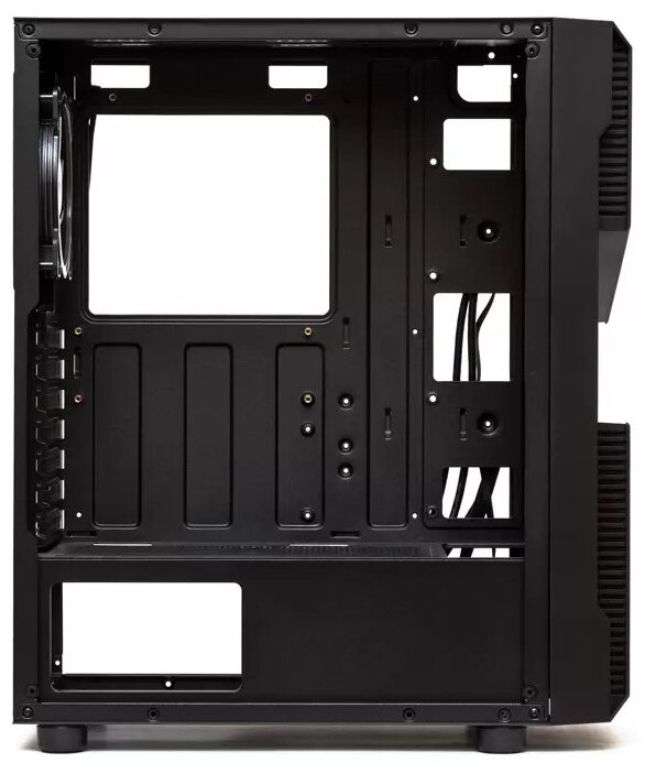 Корпус ATX AEROCOOL Menace Saturn FRGB-G-BK-v1, Midi-Tower, без БП, черный - фото №2