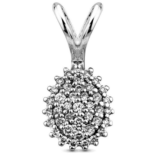 фото 59076 подвеска русские самоцветы подвеска с бриллиантами из белого золота 585 пробы "frost"