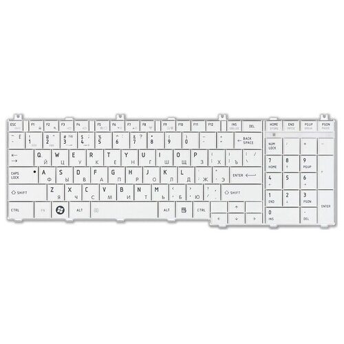 Клавиатура для ноутбука Toshiba Satellite C650 C660 L650 L670 L750 L750D белая 897₽