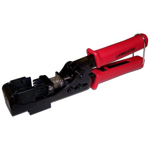 Кримпер Lanmaster LAN-OK90-CRI черный/красный инструмент для заделки кабеля lanmaster lan cri 2008r голубой