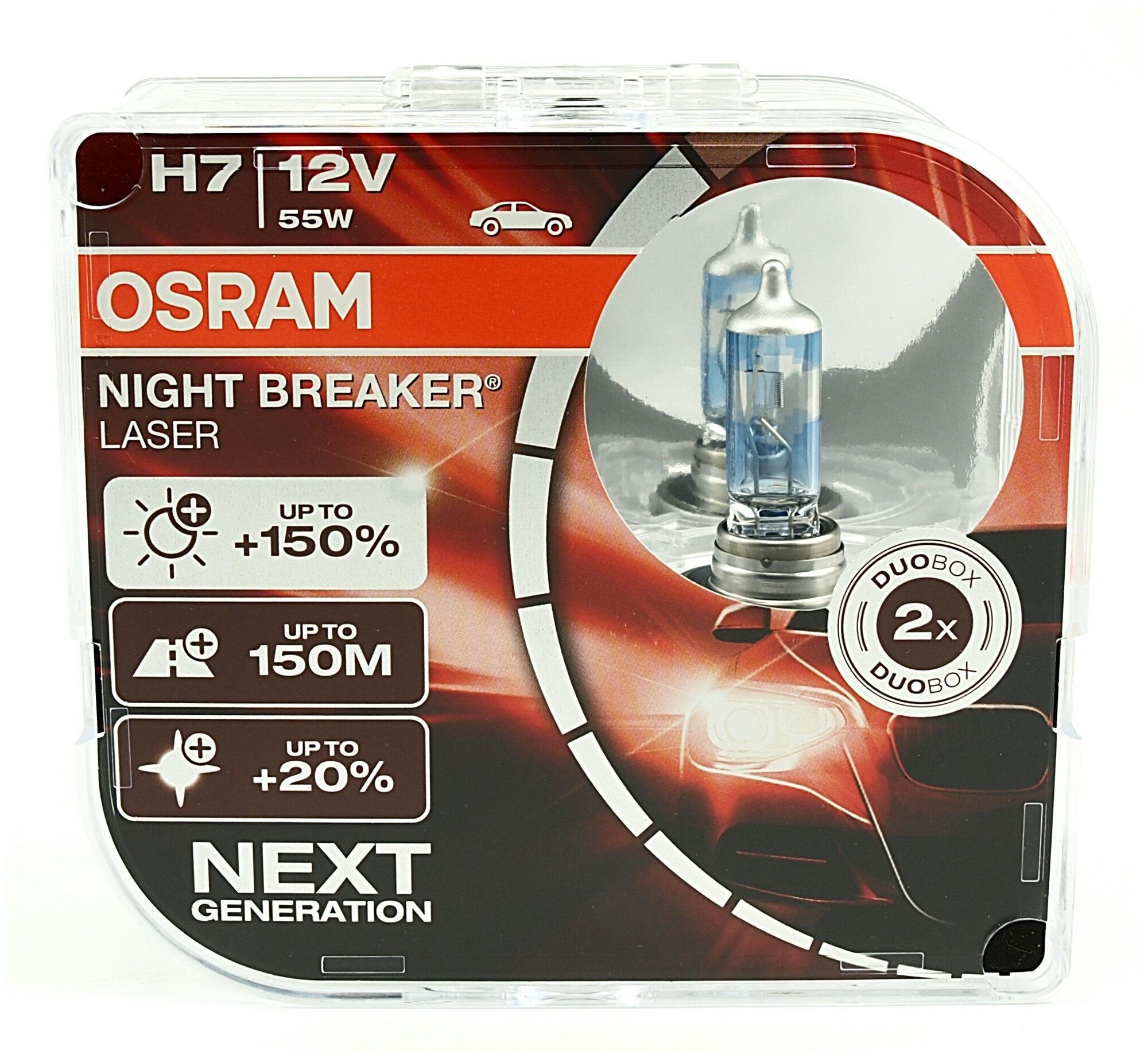 Галогеновая лампа H7 Osram Night Breaker Laser 64210NL (12V 55W) 2 шт.