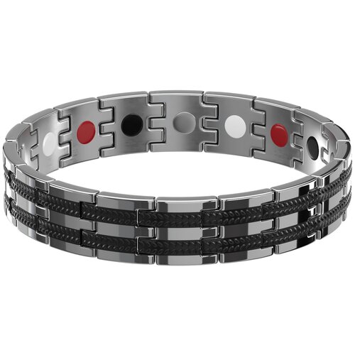 Биомагнитный браслет HRS Two Strings Серебристо-черный 85000₽