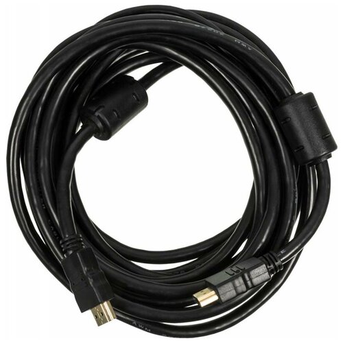 фото Кабель соединительный аудио-видео ningbo hdmi-5m-mg hdmi (m)/hdmi (m) 5м. феррит. кольца позолоченные контакты черный (hdmi-5m-mg(ver1.4)bl)