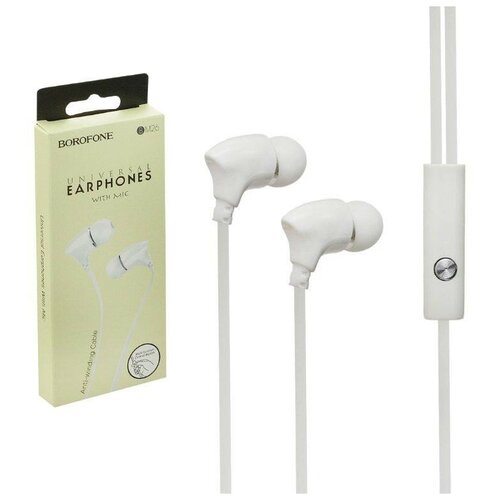 Наушники Borofone BM26 универсальные с микрофоном белые 19900₽