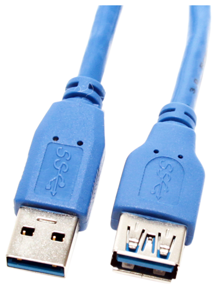 Кабель 5BITES USB 3.0 AM -> AF, 3.0 м, синий (UC3011-030F)