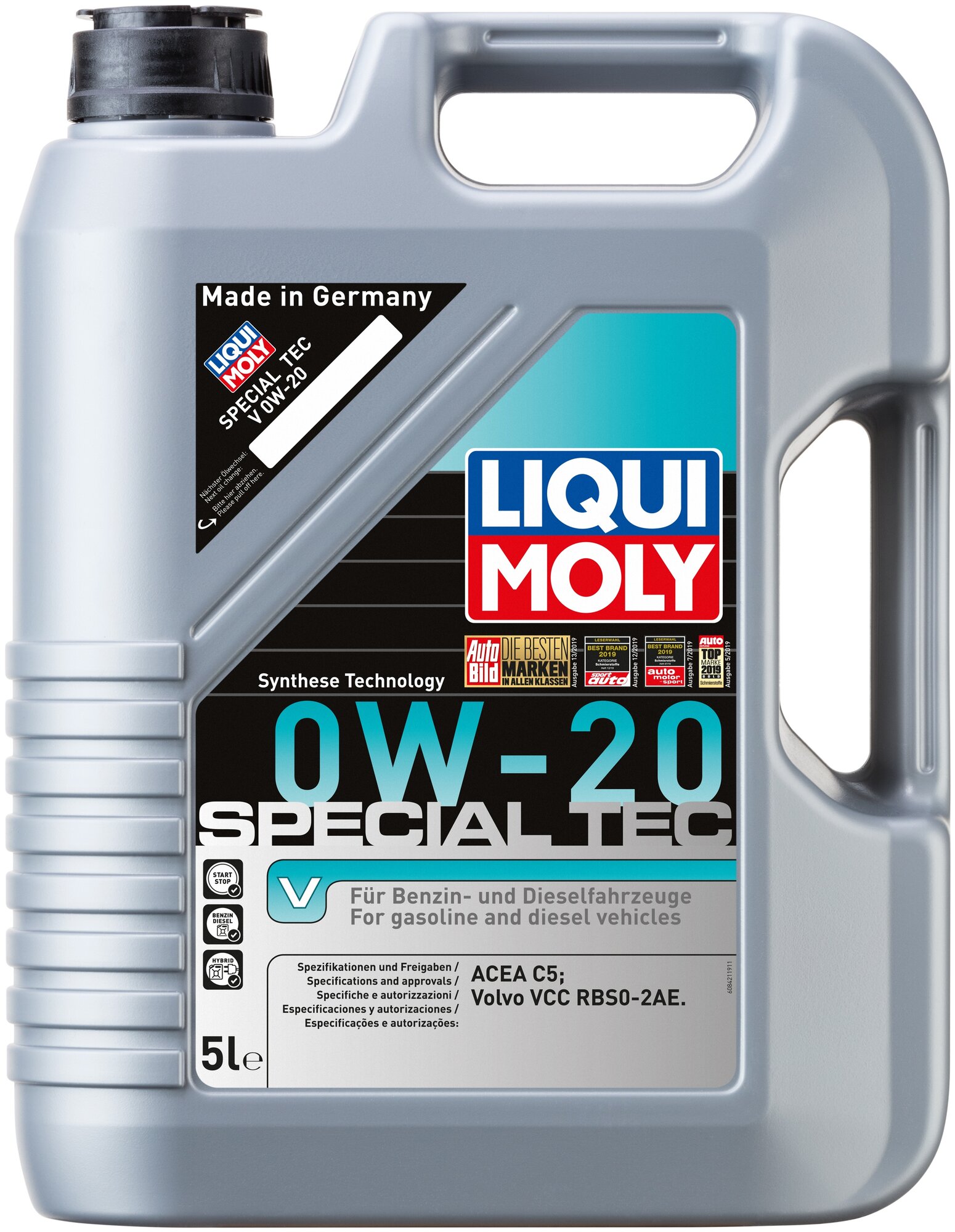 Синтетическое моторное масло LIQUI MOLY Special Tec V 0W-20, 5 л, 1 шт.