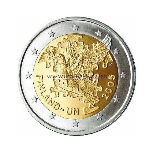 Финляндия 2 евро 2005 г Членство Финляндии в ООН