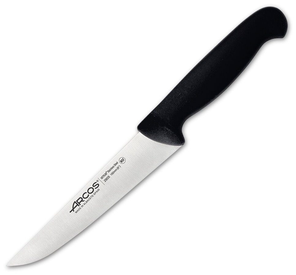 Универсальный кухонный нож ARCOS 2900 15 см 290525 Испания, нержавеющая сталь, черный