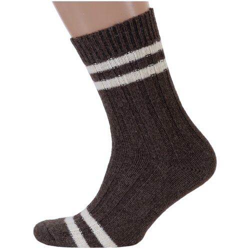 фото Носки , размер 37/39, коричневый монголка