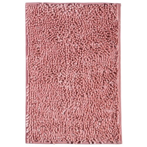 фото Коврик для ванной комнаты lama 40x60 см цвет розовый swensa
