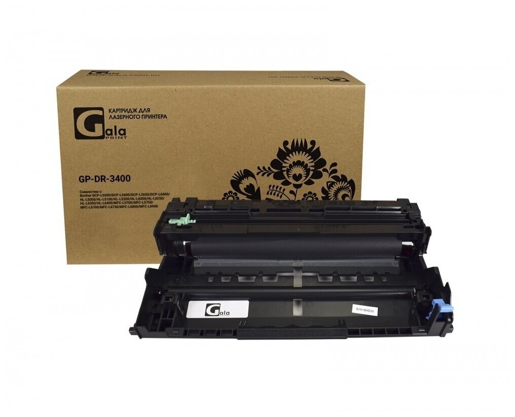 Драм-картридж GP-DR-3400 для принтеров Brother DCP-L5500/DCP-L5600/DCP-L5650/DCP-L6600/HL-L5000/HL-L5100/HL-L5200/HL-L6200/HL-L6250/HL-L6300/HL-L6400/MFC-L5700/MFC-L5750/MFC-L6700/MFC-L6750/MFC-L6800/ Galaprint - фото №1