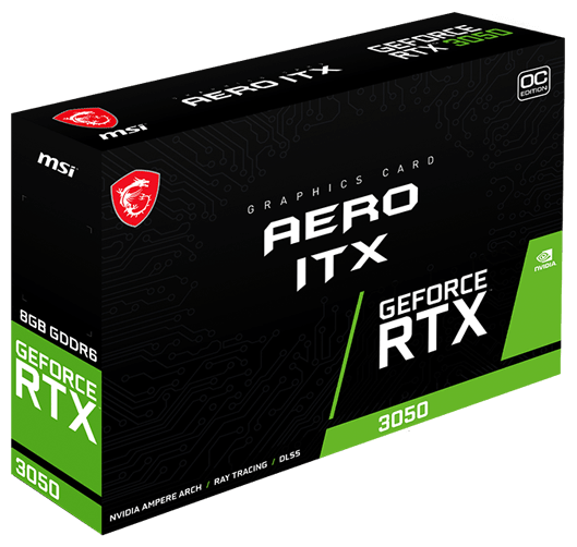 Видеокарта MSI GeForce RTX 3050 AERO ITX 8G OC