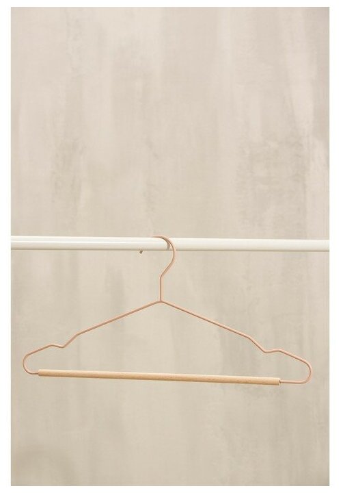 Вешалка для одежды SAVANNA Wood, 41,5×22,5×1 см, цвет розовый - фотография № 2