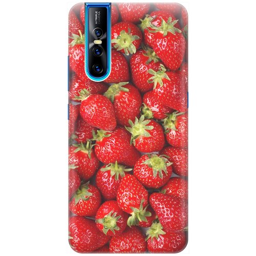 фото Re:pa накладка transparent для vivo v15 pro с принтом "клубника"