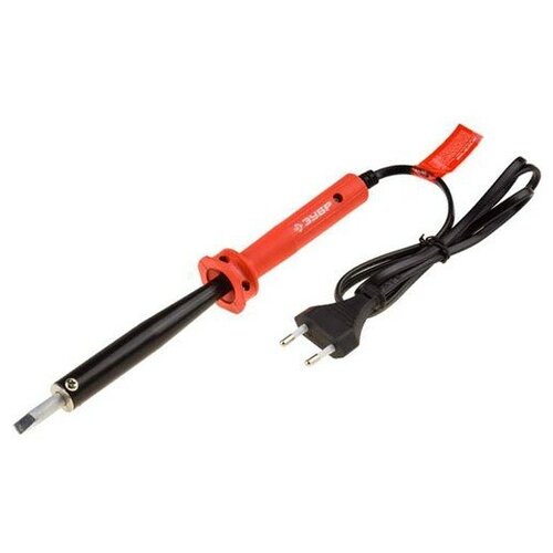 Паяльник Зубр электрический с пластмассовой рукояткой и долговечным жалом 100 Вт 290700₽