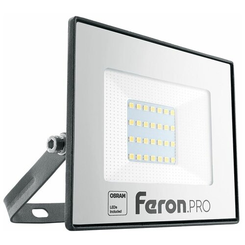 Светодиодный прожектор Feron.PRO LL-1000 IP65 30W 6400K черный