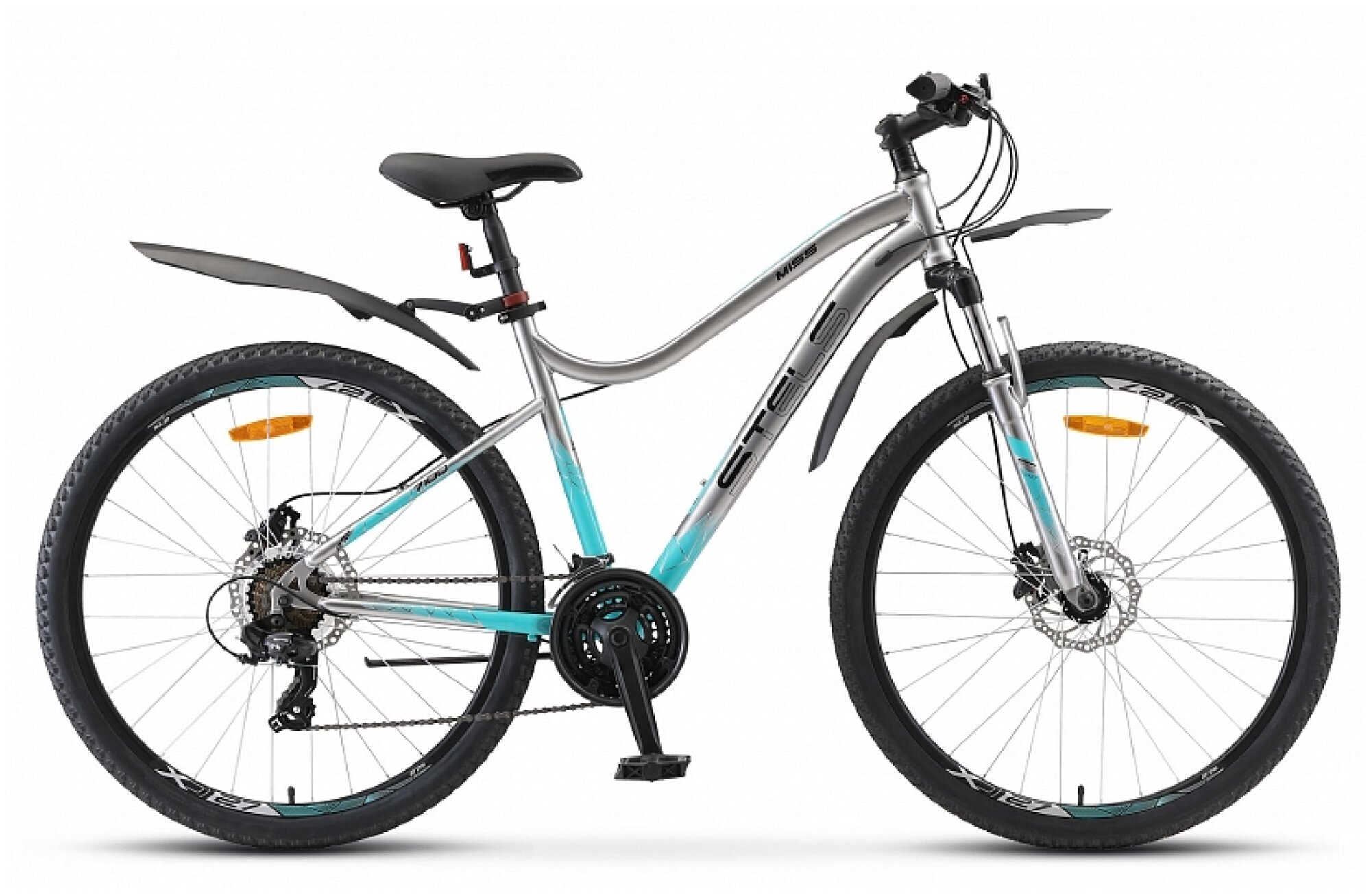 Горный (MTB) велосипед STELS Miss 7100 D 27.5 V010 (2022) хром 16" (требует финальной сборки)