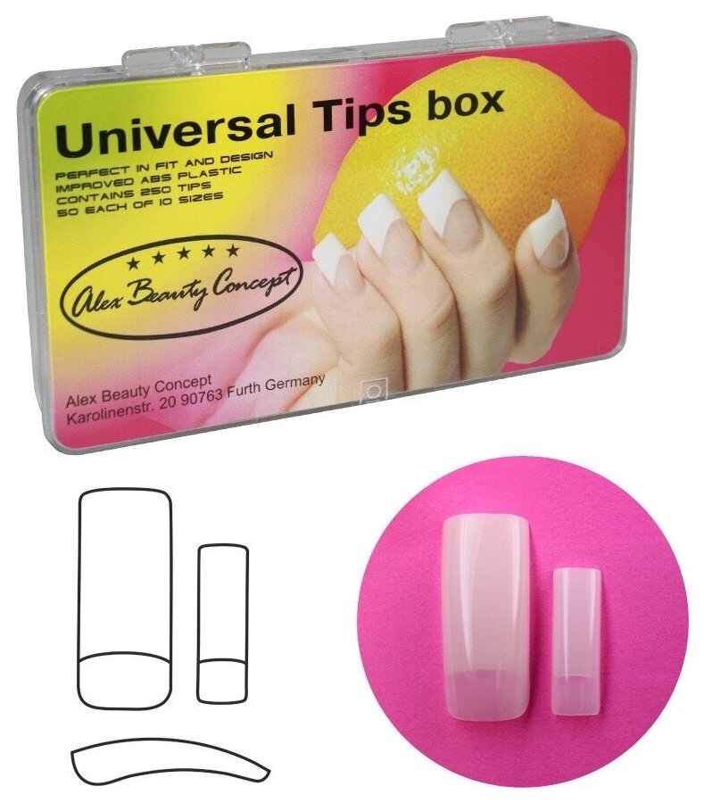 Alex Beauty Concept Типсы Universal Tips Box (100 ШТ)