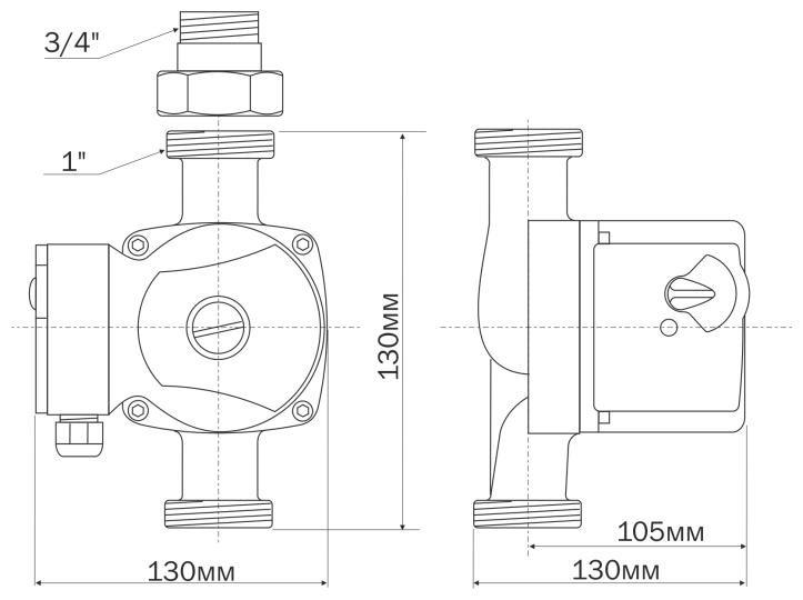 Циркуляционный насос Aquario AC 204-130 - фотография № 3